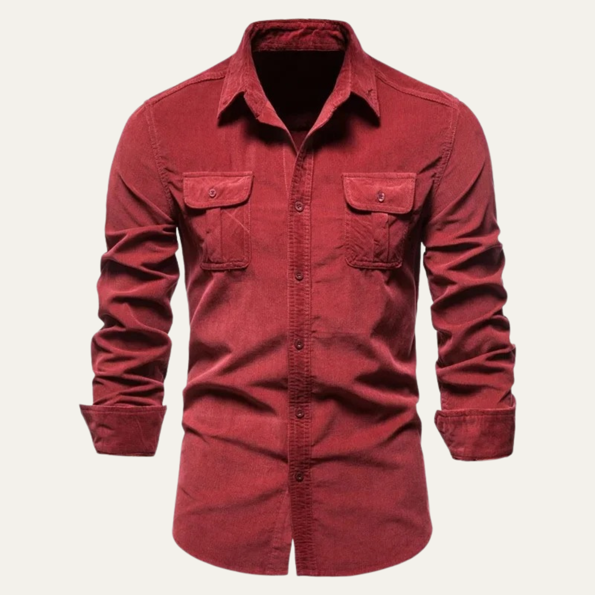 Jasper | Men's Casual Denim Shirt Navy Long Sleeve Button Up