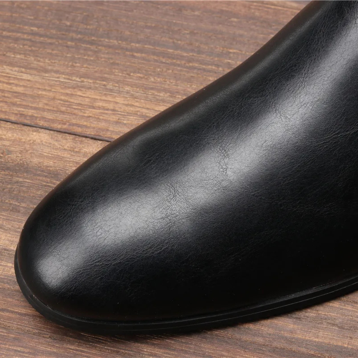 Axel | Men's Leather Chelsea Ankle Boots Brown Elastic Side Panels