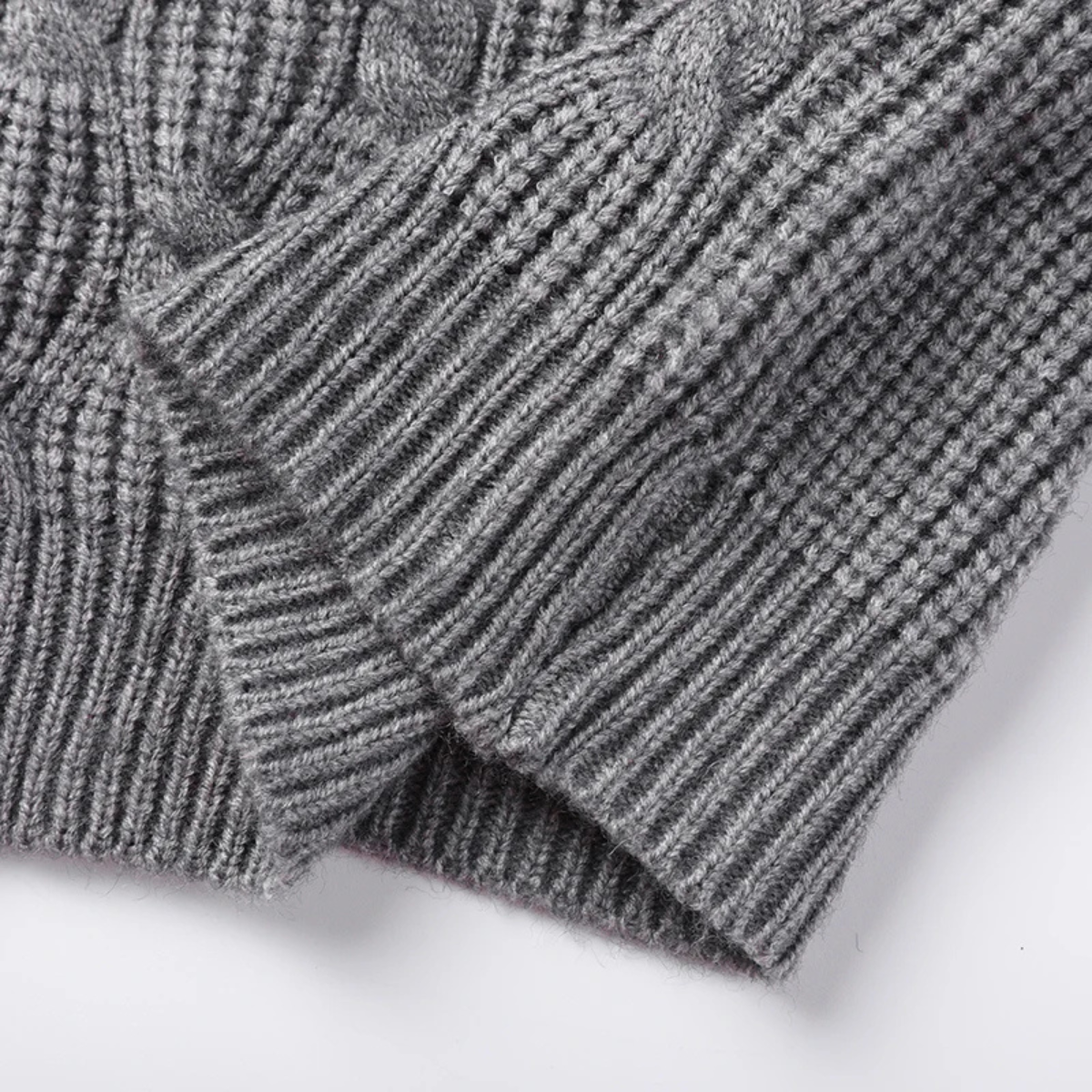 Blake | Men's Cable Knit Sweater Vest Gray V Neck