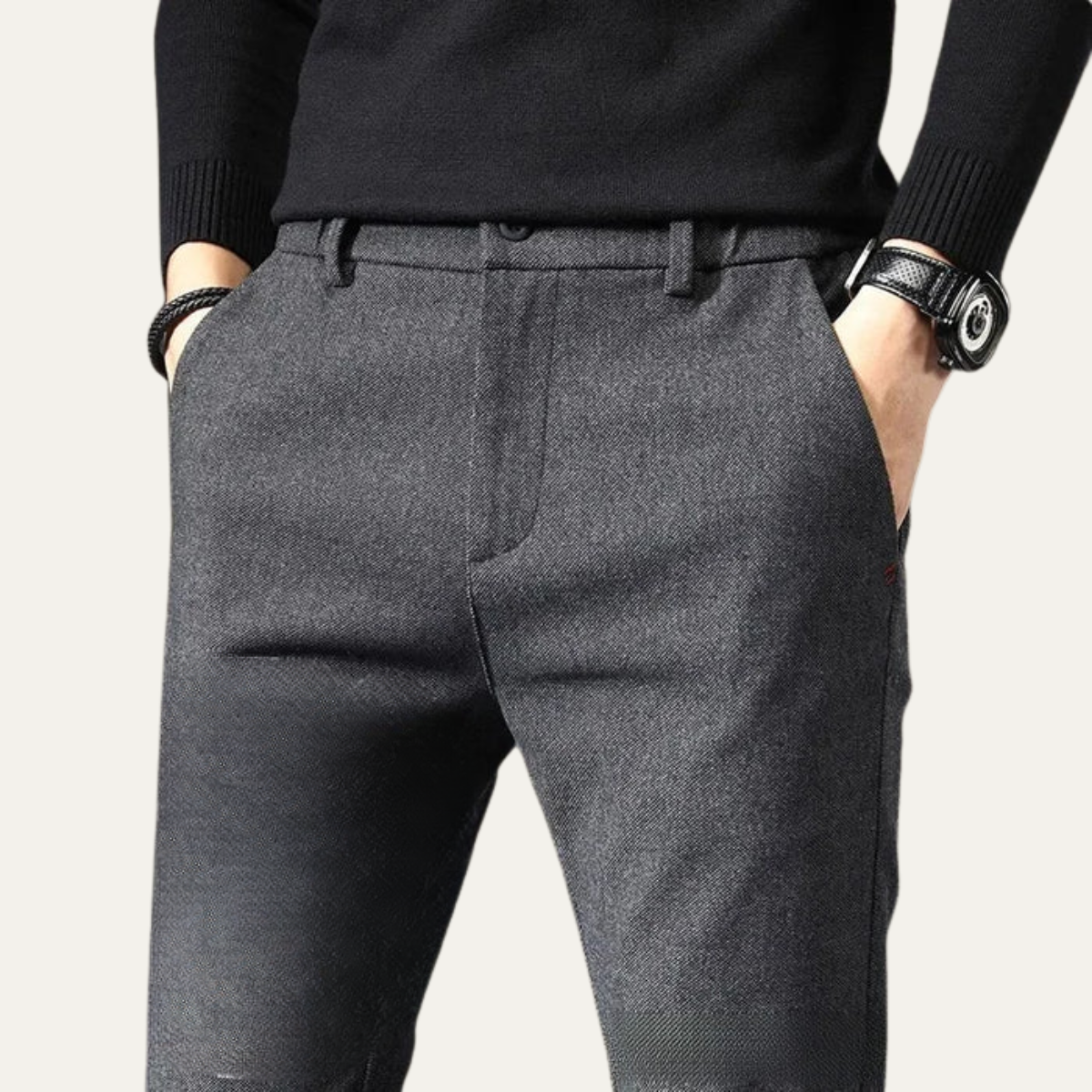 Lars | Men's Tailored Dress Pants Gray