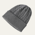 Dama Washington Arlo men's cable knit beanie gray warm winter hat - front view