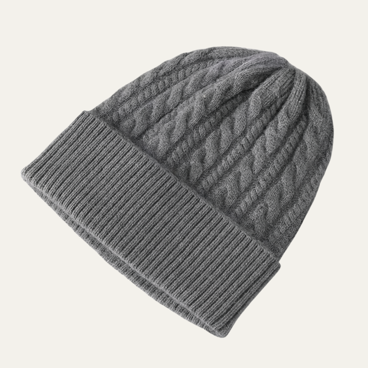 Arlo | Men's Cable Knit Beanie Gray Warm Winter Hat