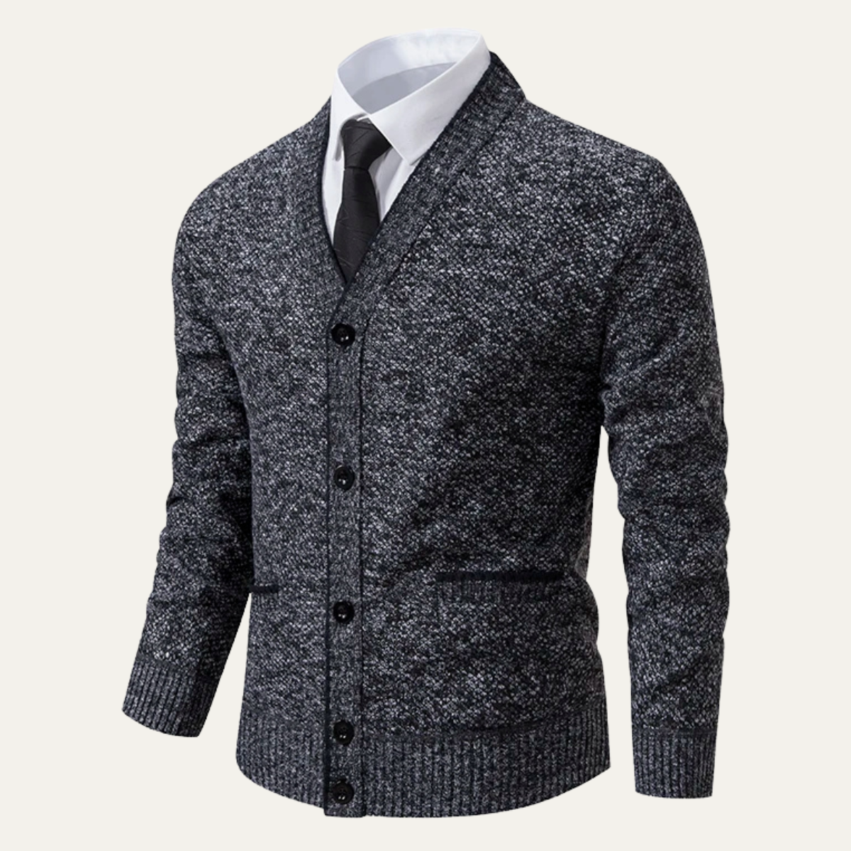 Blake | Men's Casual Cardigan Navy Blue Knit Button Up
