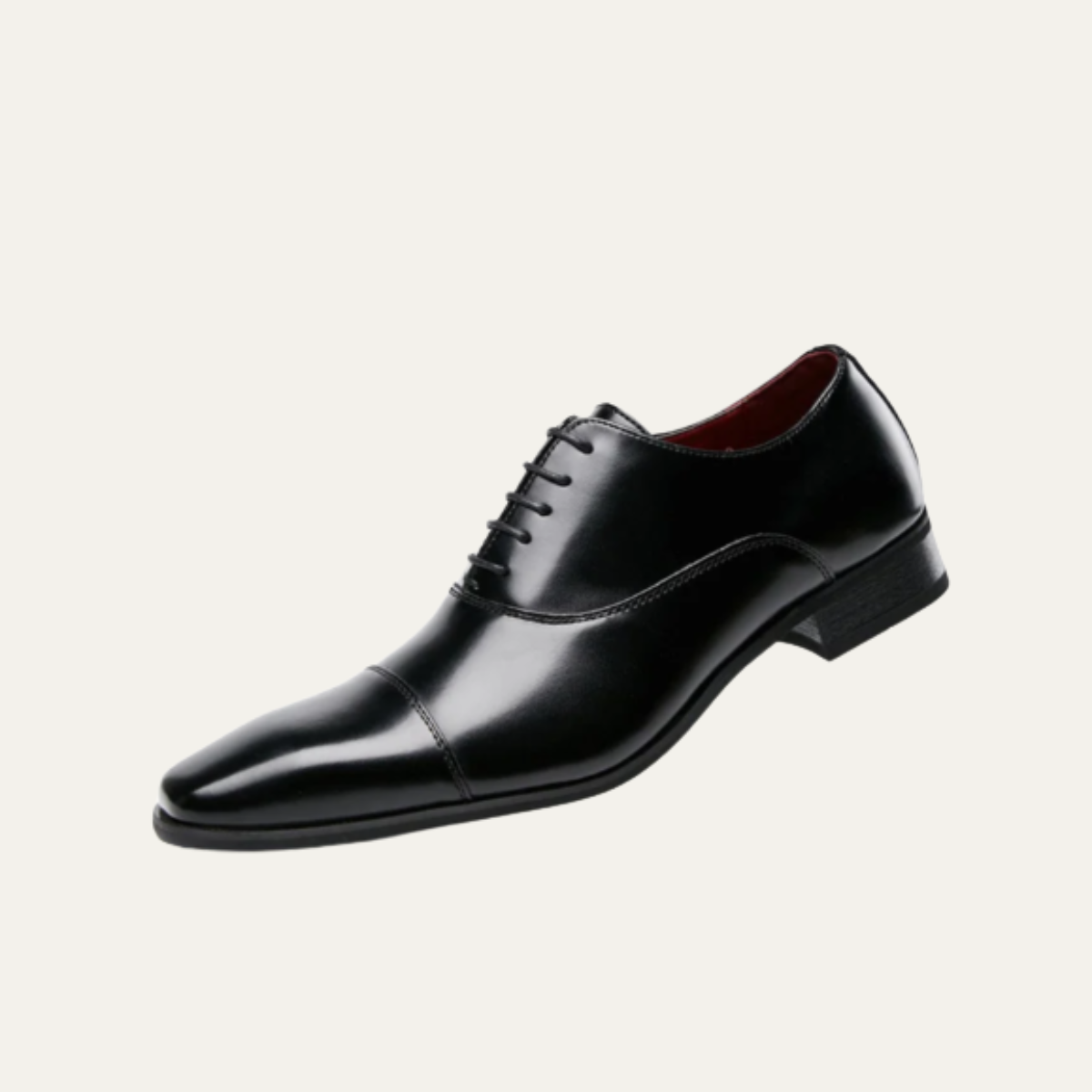 Ezra | Men's Polished Leather Oxford Brown Dress Shoes