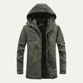 Dama Washington Vane men's casual hooded puffer jacket olive - front view