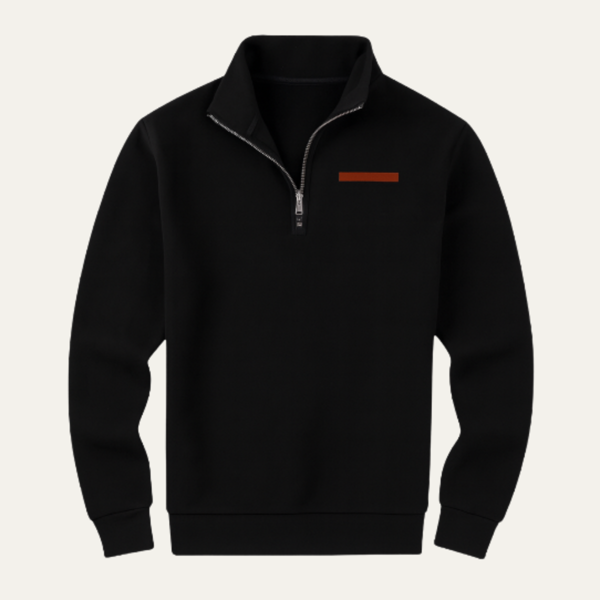 Axel | Men's Quarter Zip Sweater Black Fleece