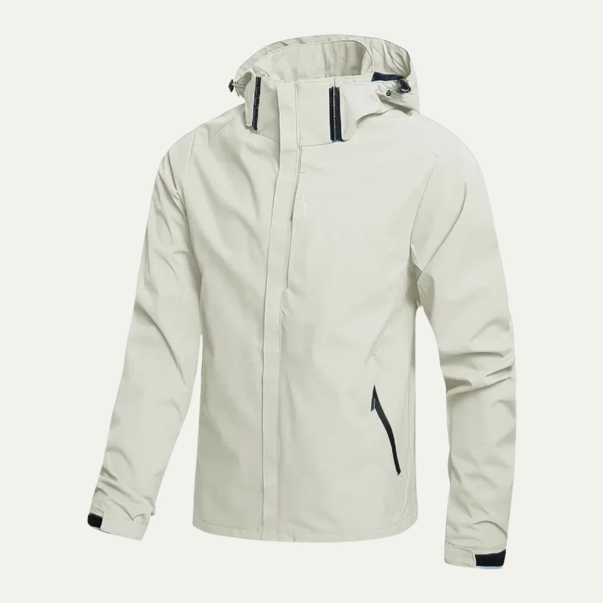Nola | Men's Rain Jacket Black Waterproof Windproof Hooded