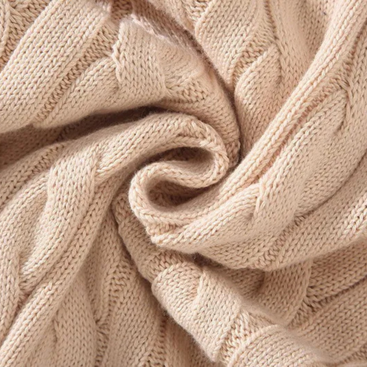 Luca | Men's Cable Knit Half Zip Sweater Cream