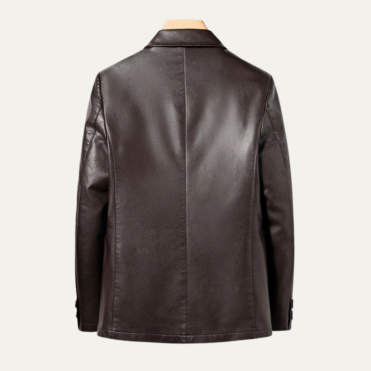 Rhys | Men's Faux Leather Blazer Black