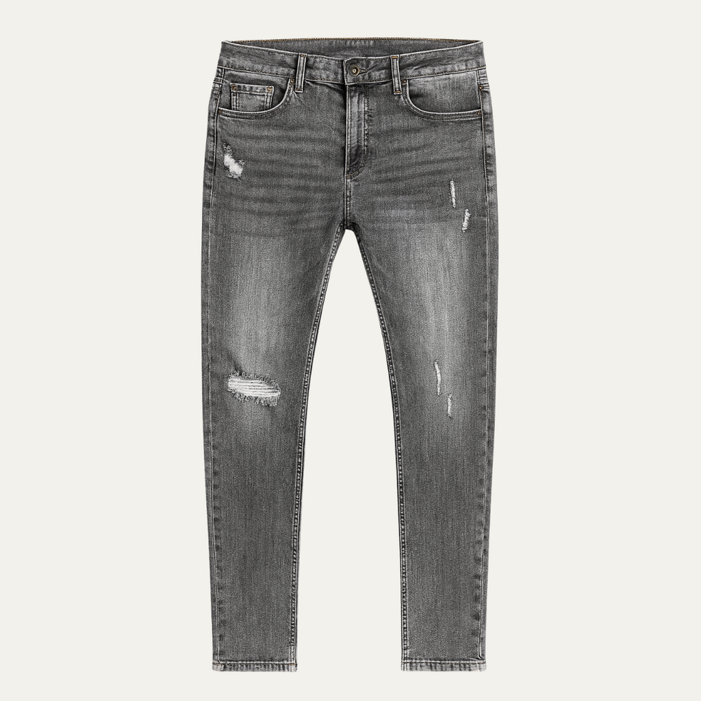 Dama Washington Beau men's ripped slim fit jeans gray stretch - view 3