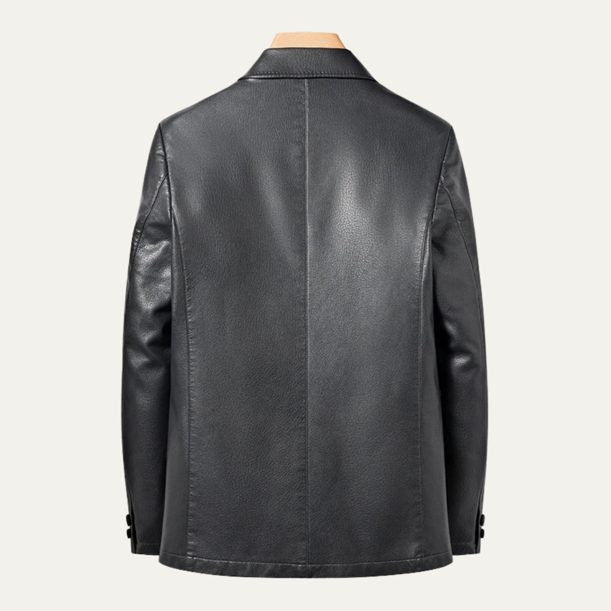 Rhys | Men's Faux Leather Blazer Black