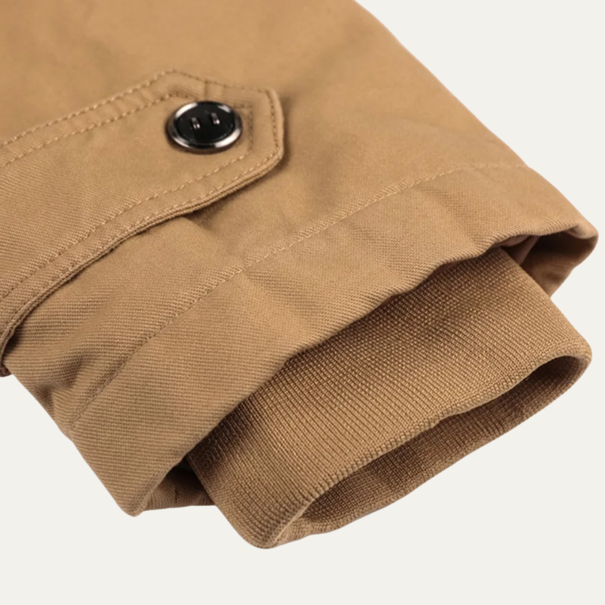 Callum | Men's Utility Jacket Beige Sherpa Lined