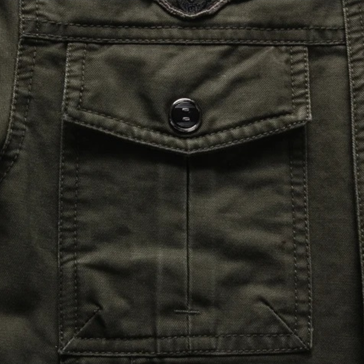 Eli | Men's Utility Military Jacket Olive Green Cargo Pockets