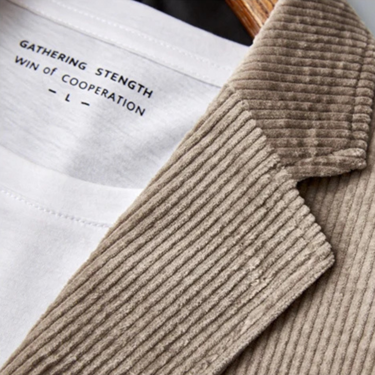 Beau | Men's Casual Corduroy Blazer Cream
