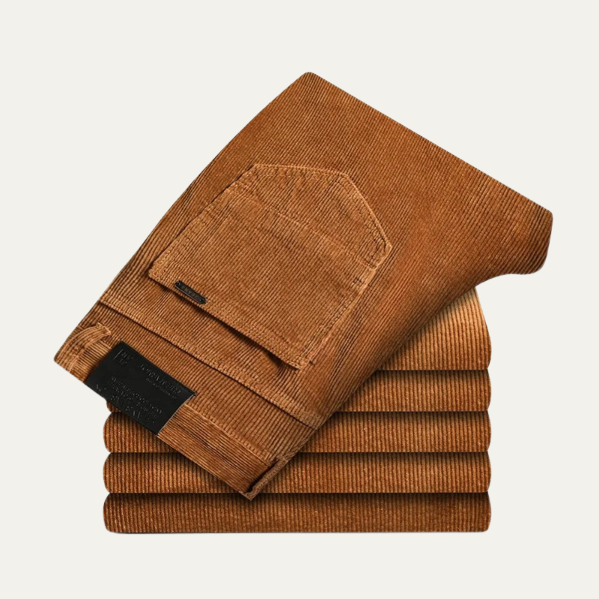 Axel | Men's Corduroy Pants Caramel Slim Fit Casual
