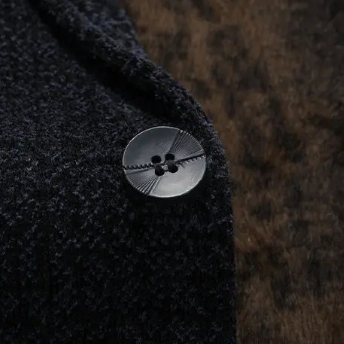 Bram | Men's Casual Wool Blazer Charcoal Gray Button Front