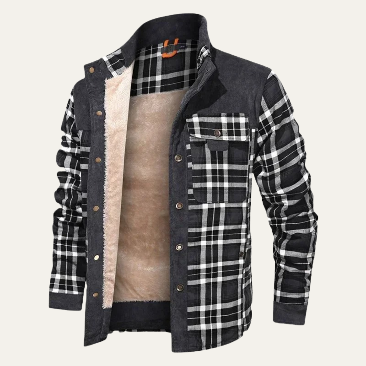 Rhys | Men's Plaid Check Jacket Burgundy Wool Blend