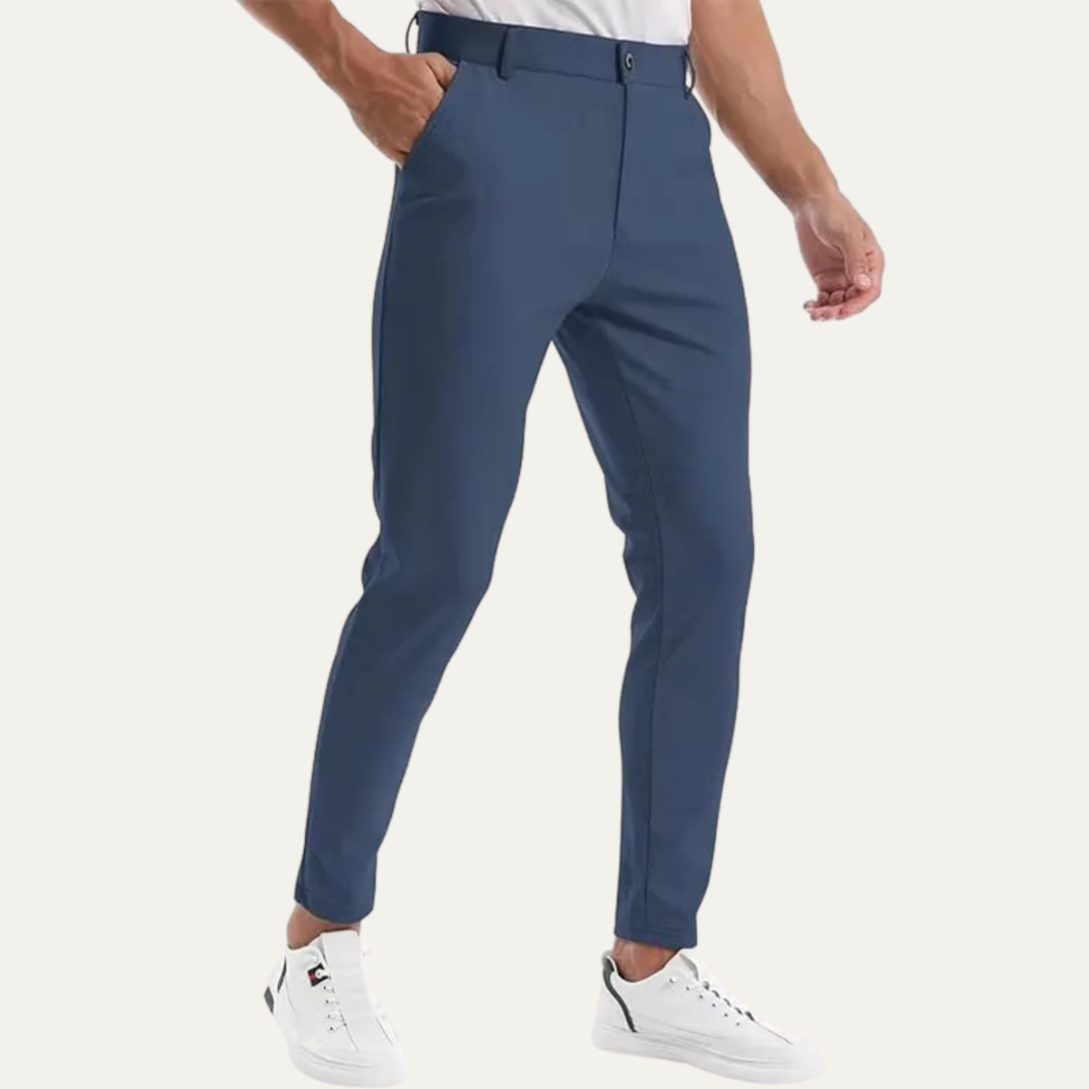 Beau | Men's Tailored Chinos Cream Slim Fit