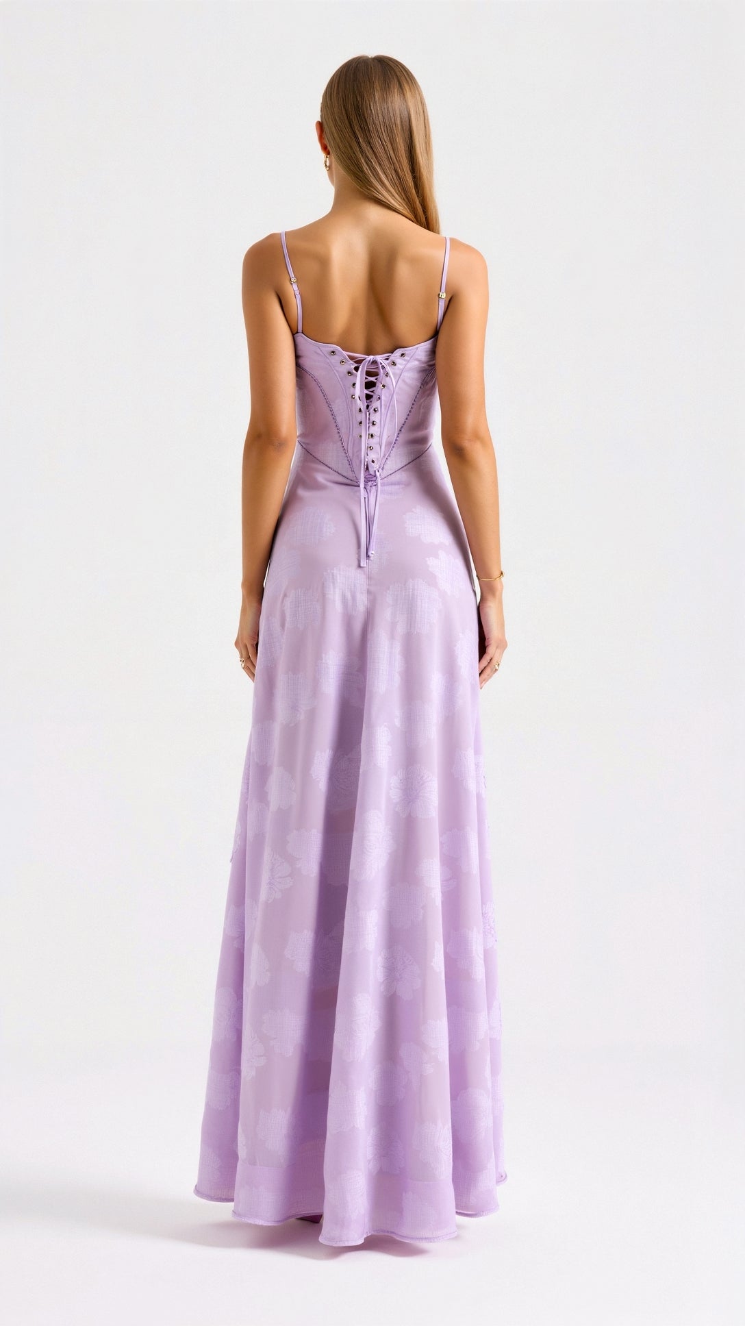 Stella | Women's White Maxi Dress Satin Slip Sweetheart Neckline