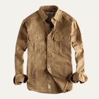 Dama Washington Axel men's utility denim shirt jacket beige long sleeve - view 2