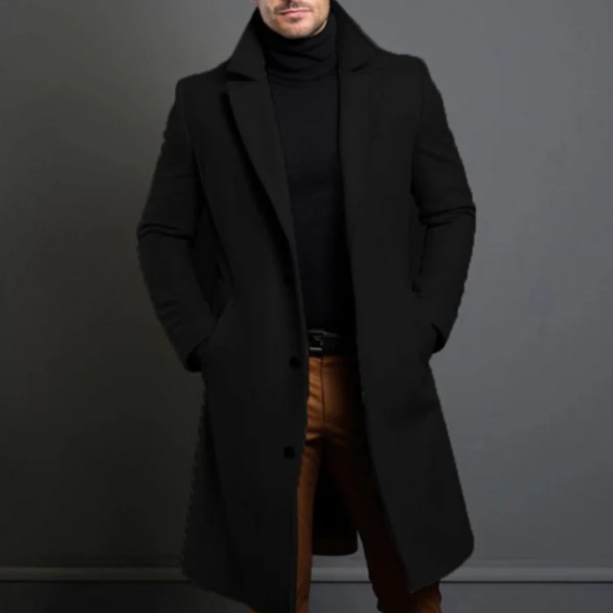 Camel | Men's Wool Overcoat Camel Long Formal Coat