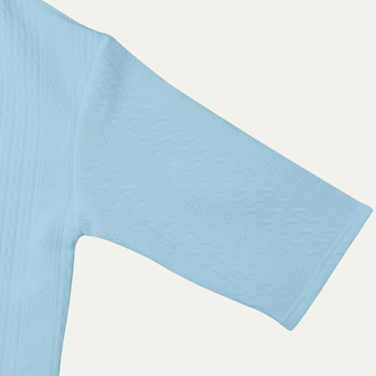 Bram | Men's Lounge Set Light Blue Cable Knit V Neck Shorts