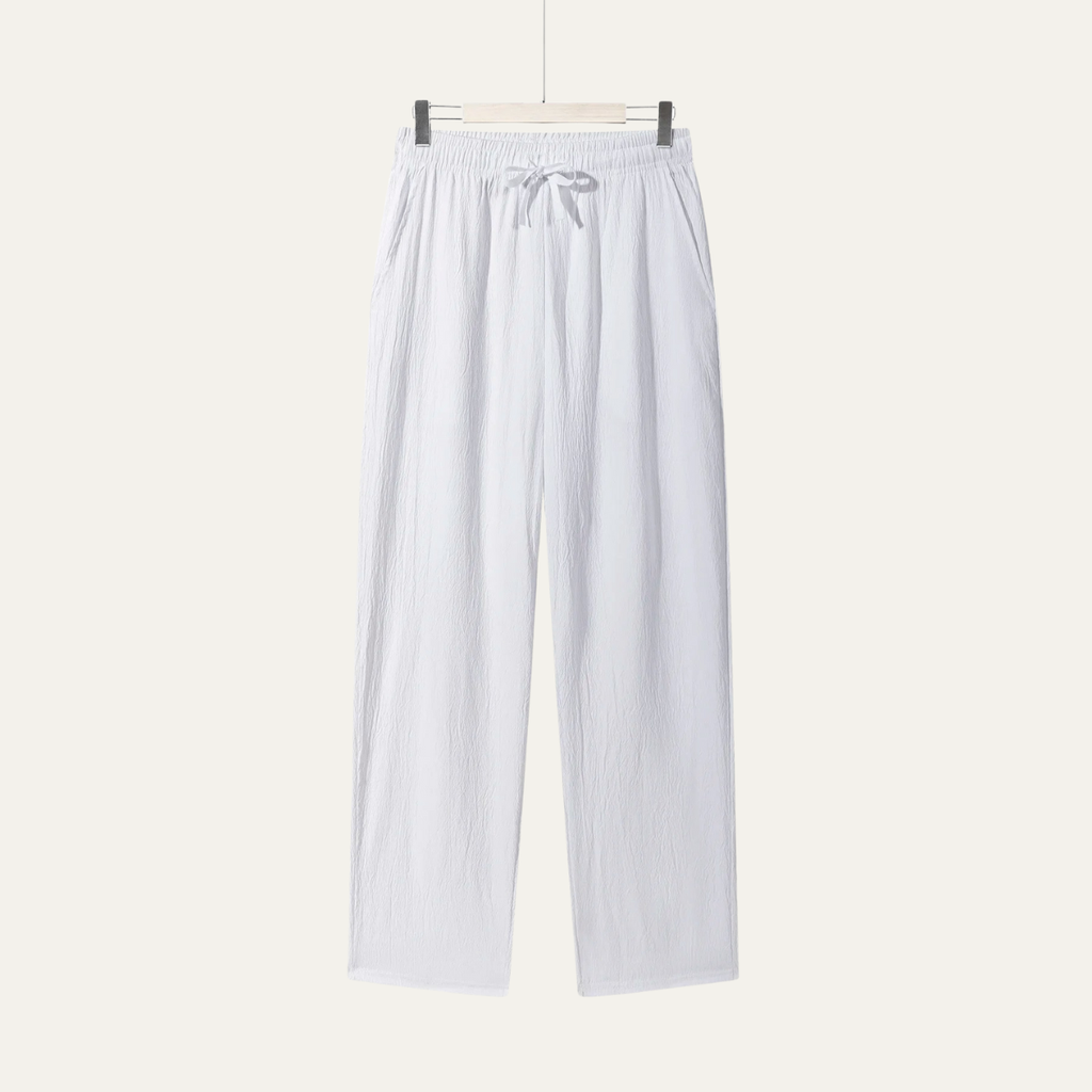 Dama Washington Callum men's relaxed linen pants gray drawstring - view 5