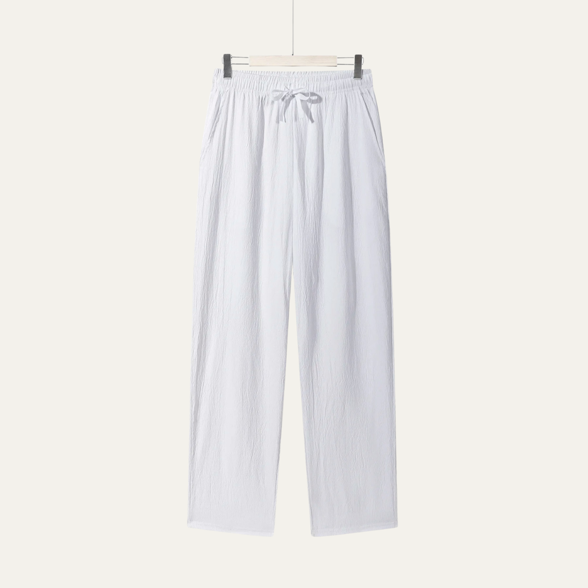 Callum | Men's Relaxed Linen Pants Gray Drawstring
