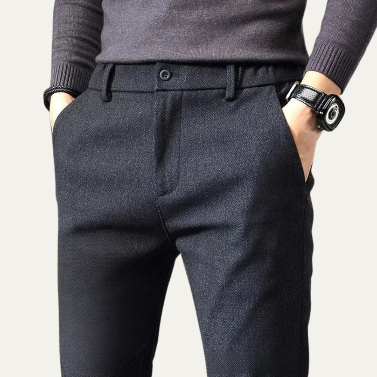 Lars | Men's Tailored Dress Pants Gray