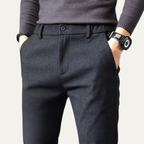 Dama Washington Lars men's tailored dress pants gray - front view
