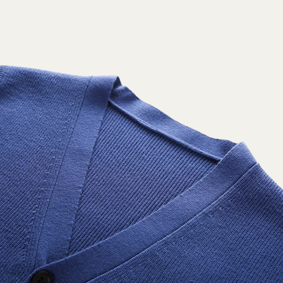 Beau | Men's Sweater Vest Blue Button Up V Neck
