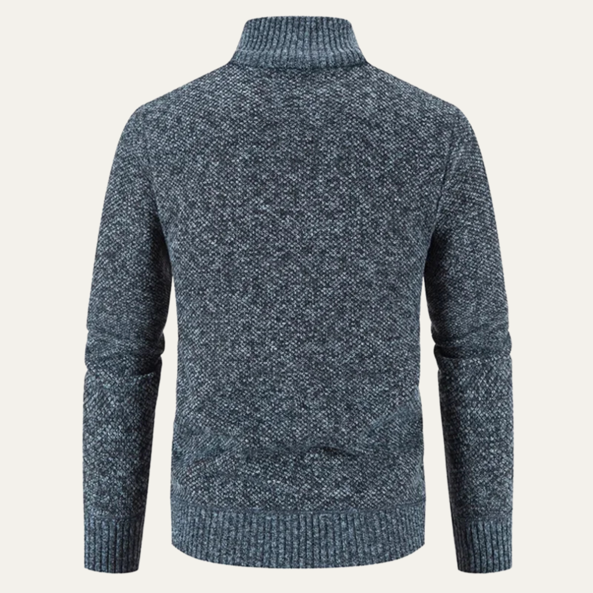 Axel | Men's Cable Knit Cardigan Gray Quilted Diamond Pattern