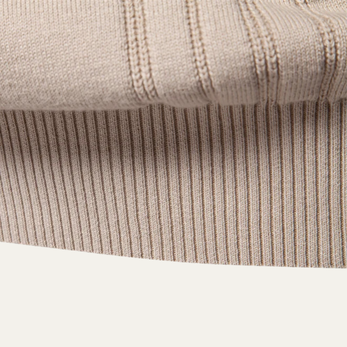 Jude | Men's Crew Neck Sweater Cream Cable Knit Detail