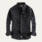 Dama Washington Axel men's utility denim shirt jacket beige long sleeve - view 3
