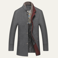 Dama Washington Callum men's smart casual wool overcoat gray - front view