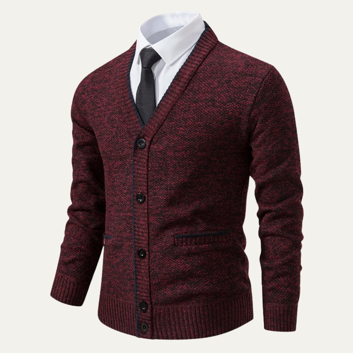 Blake | Men's Casual Cardigan Navy Blue Knit Button Up