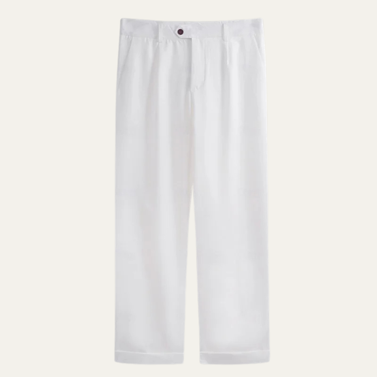 Ezra | Men's Pleated Dress Pants Cream