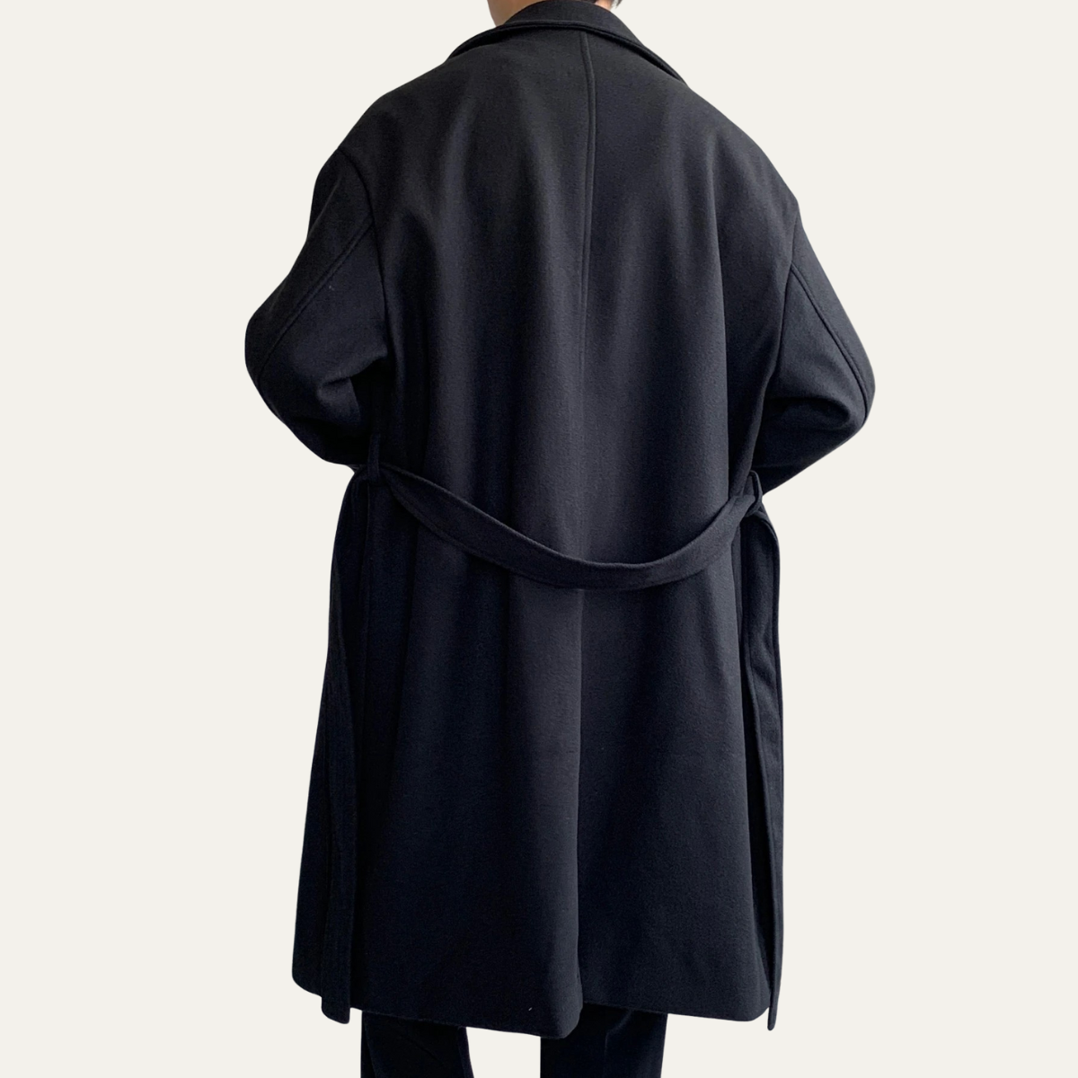 Nash | Men's Wool Overcoat Black Long