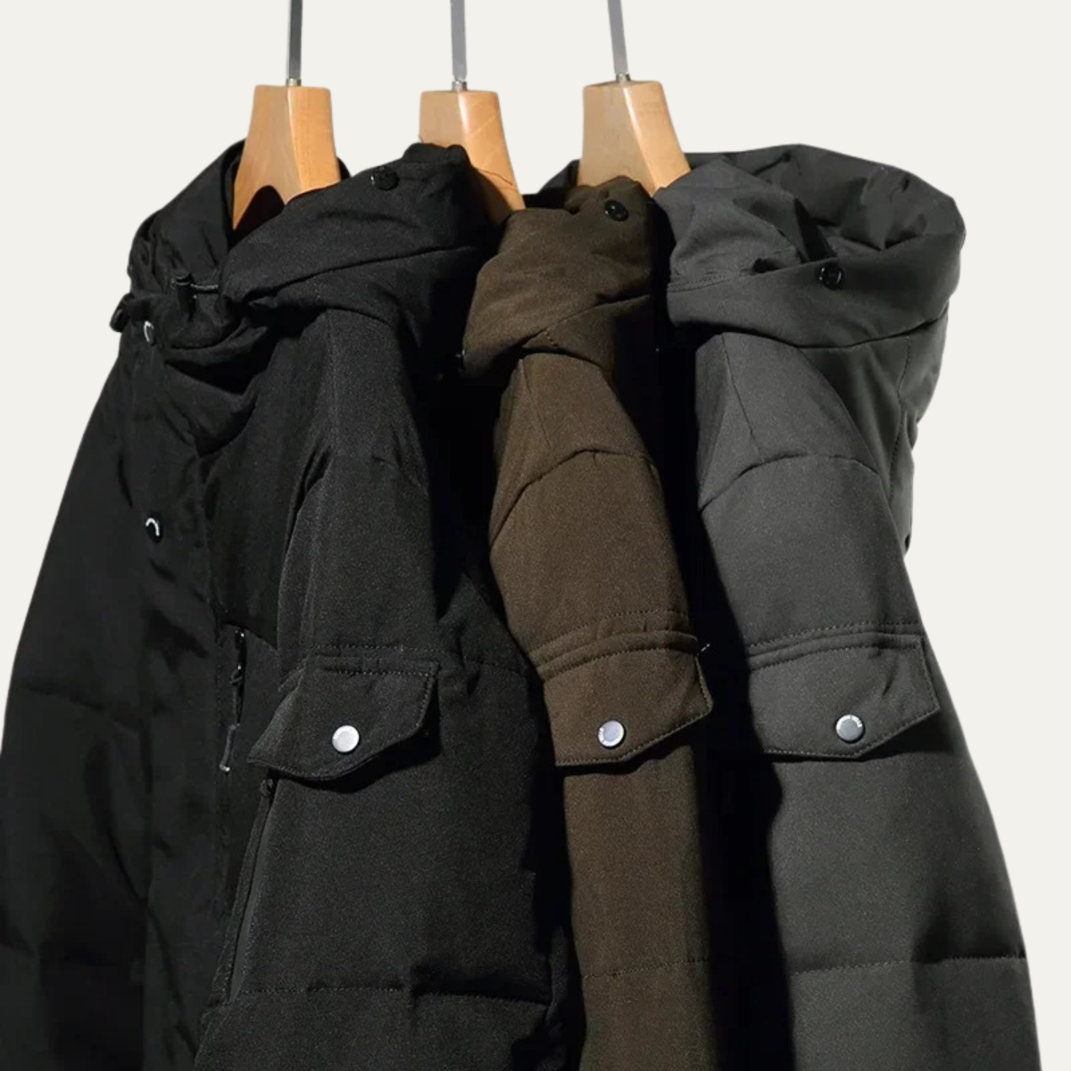 Knox | Men's Longline Puffer Coat Black Hood