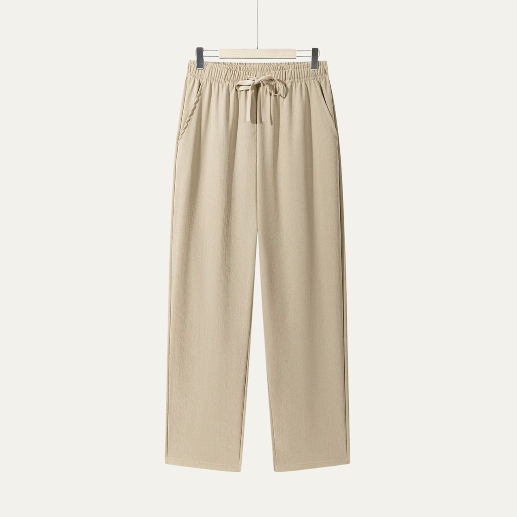Dama Washington Callum men's relaxed linen pants gray drawstring - view 6