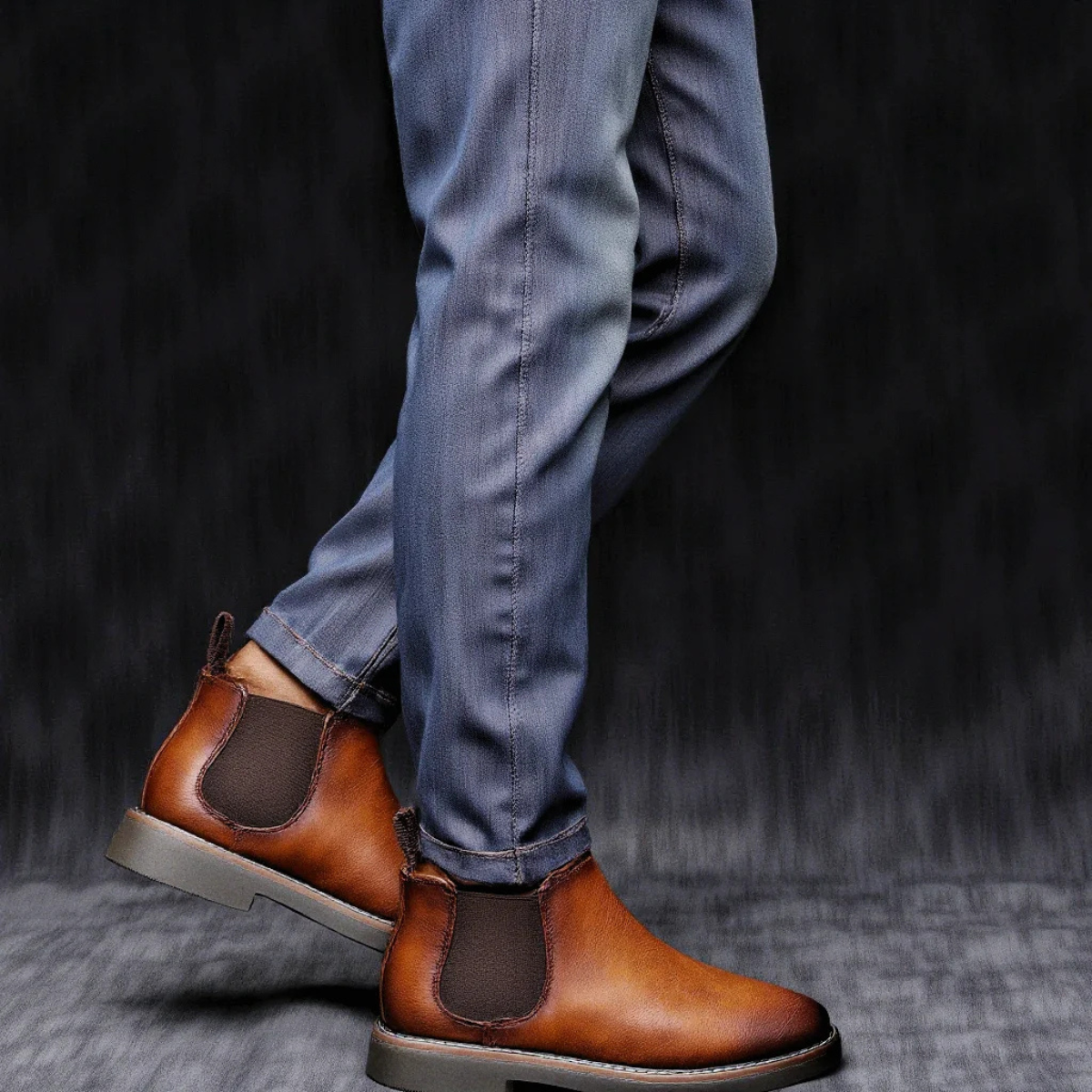Beau | Men's Chelsea Leather Ankle Boots Brown