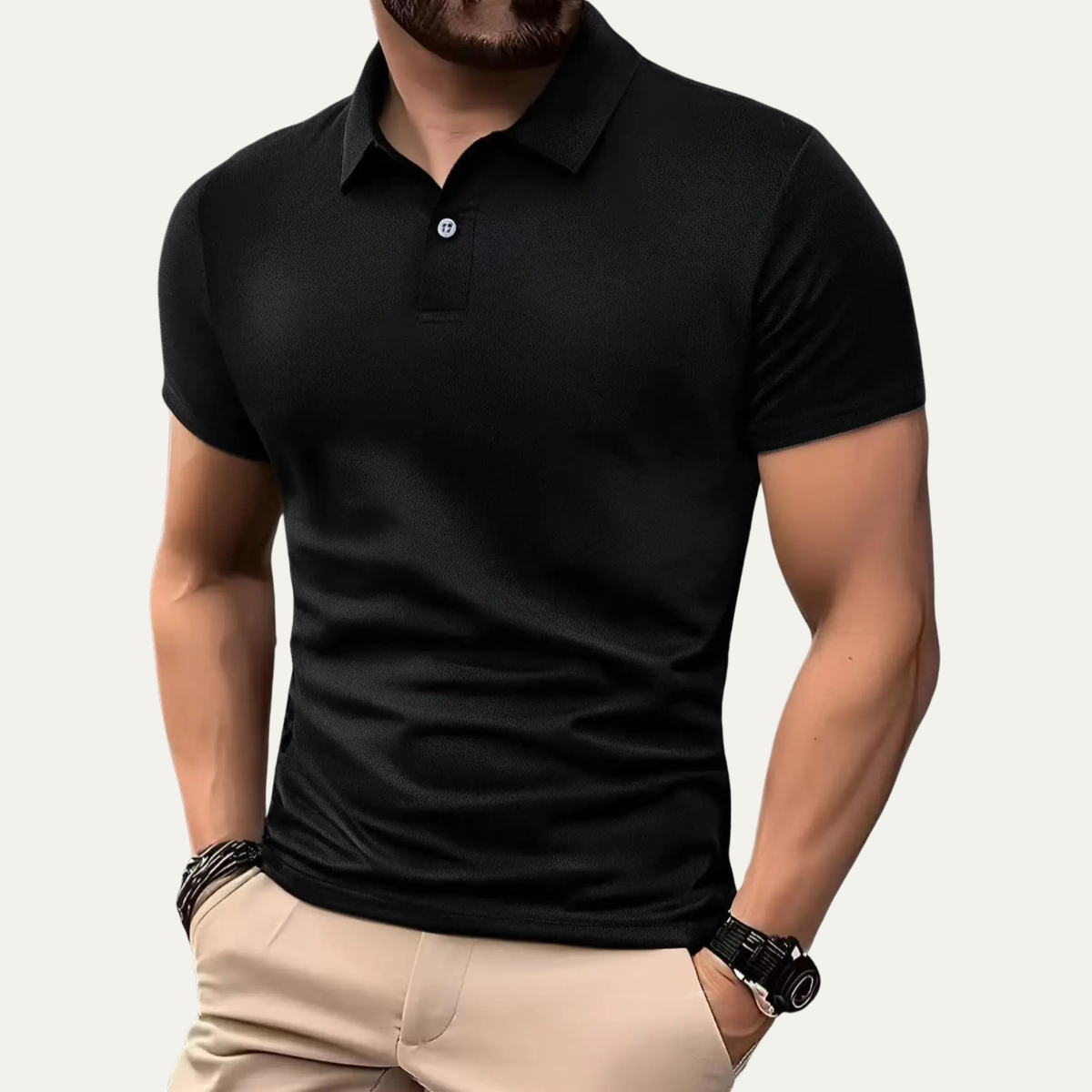 Jasper | Men's Fitted Polo Shirt White