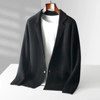 Dama Washington Beau men's casual wool cardigan cream button front pockets - view 6