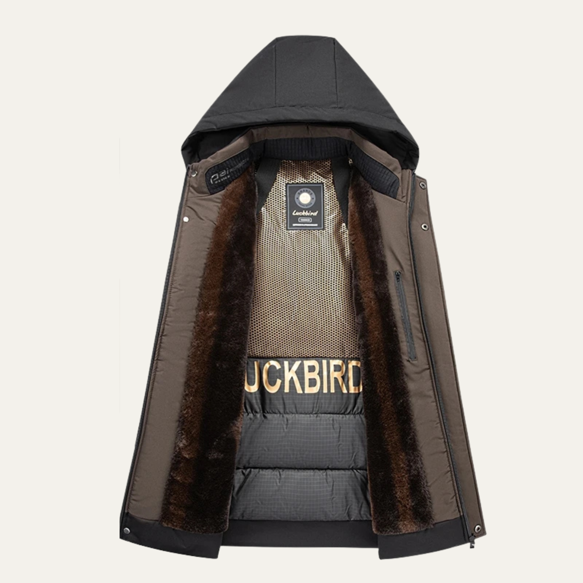 Axel | Men's Waterproof Winter Parka Black Hooded Thickened Coat