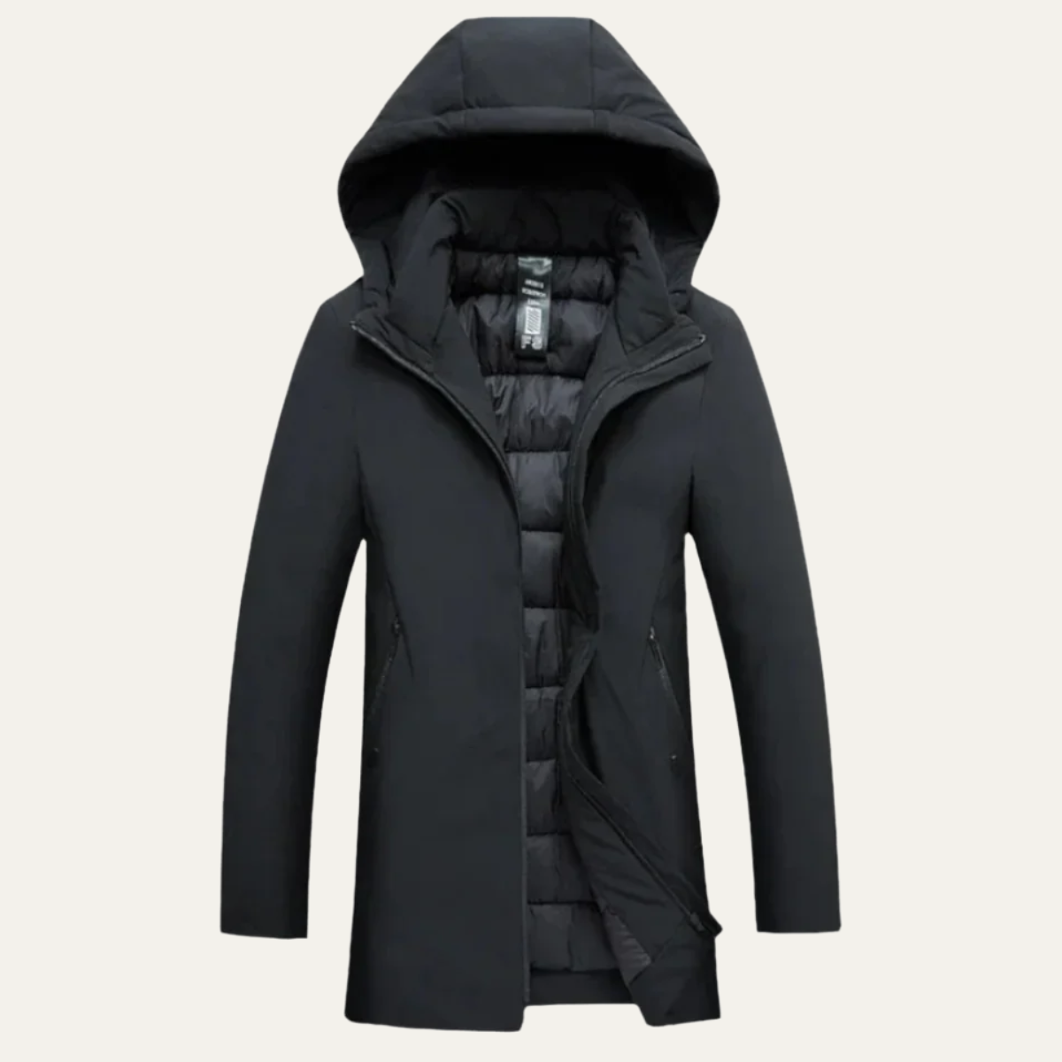 Caleb | Men's Waterproof Puffer Winter Coat Gray Hood