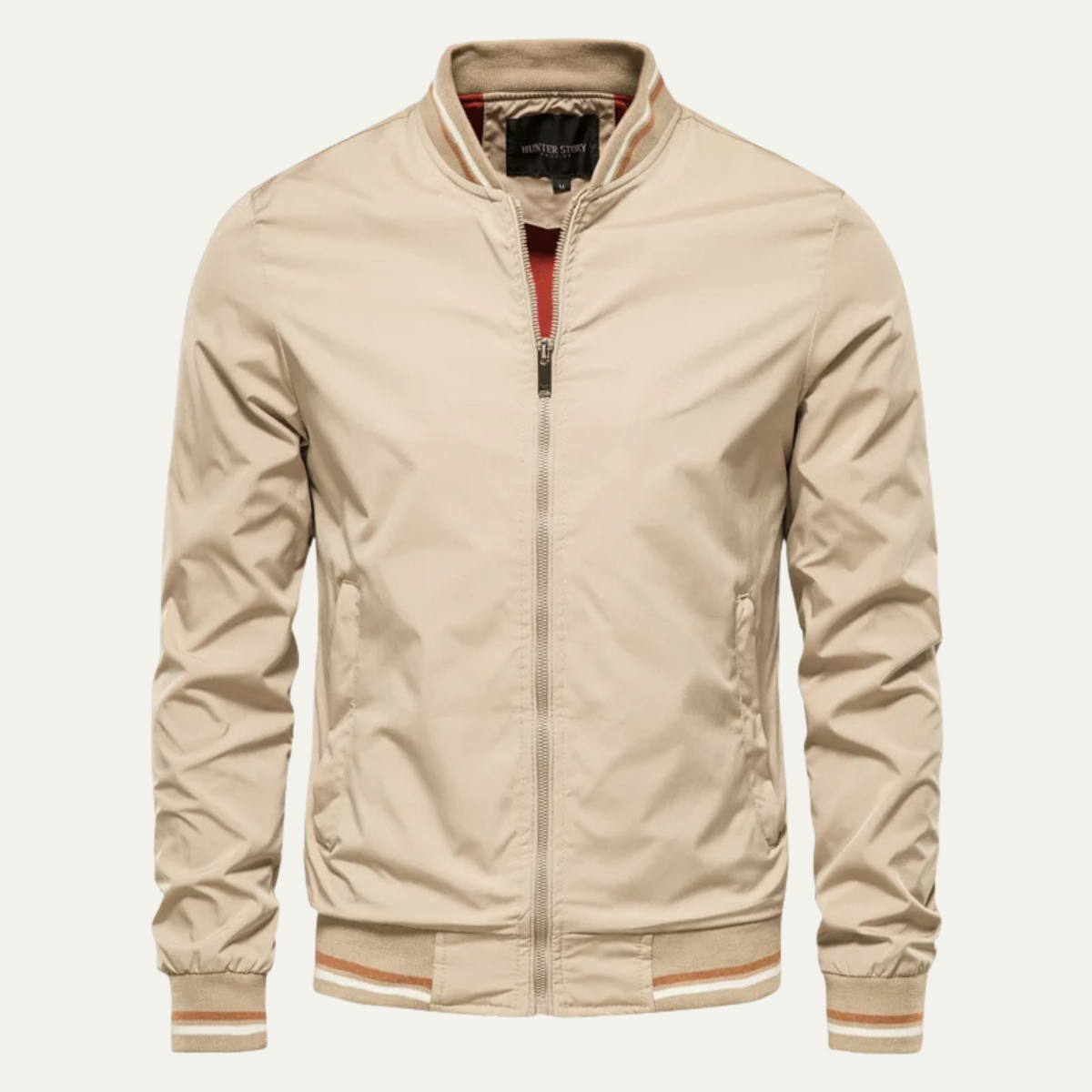 Ines | Men's Lightweight Bomber Jacket Sage Green Zip Up