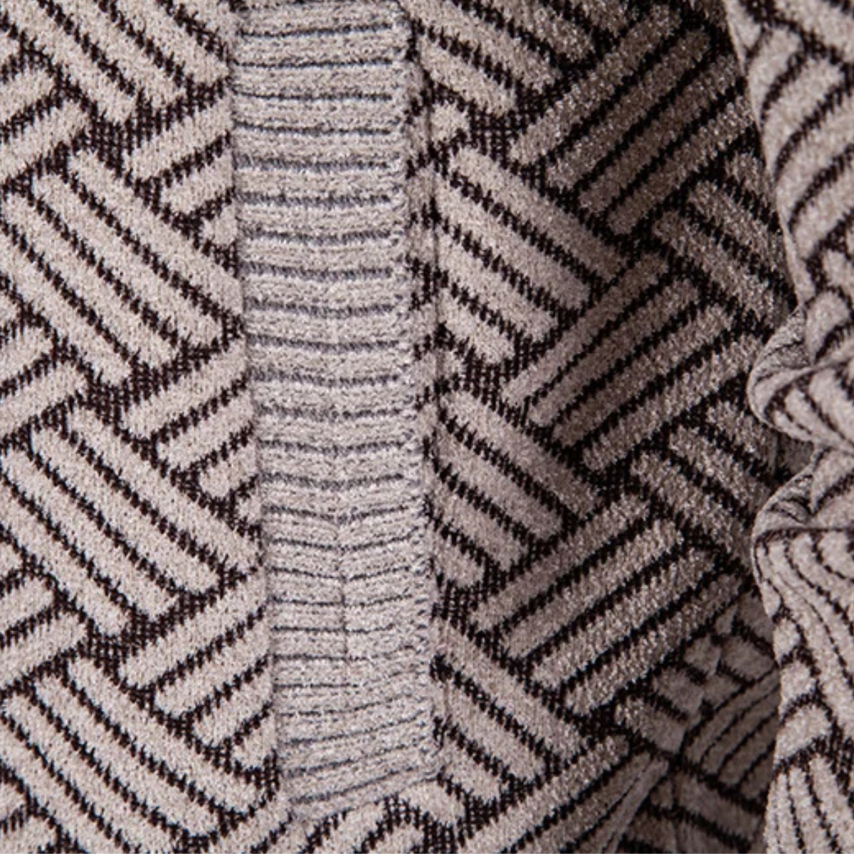 Knox | Men's Geometric Patterned Cardigan Sweater Beige