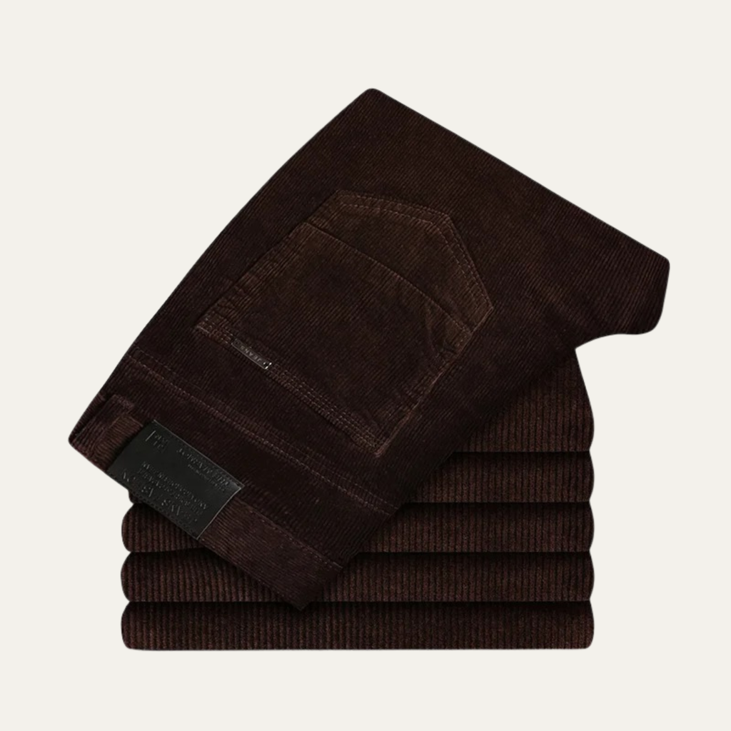 Dama Washington Axel men's corduroy pants caramel slim fit casual - view 3