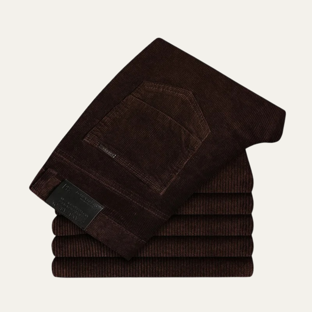 Axel | Men's Corduroy Pants Caramel Slim Fit Casual