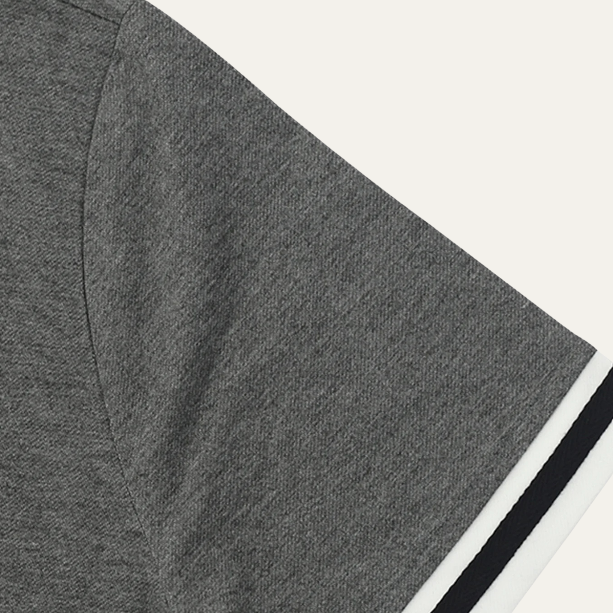 Lars | Men's Sweatsuit Gray Striped Short Sleeve